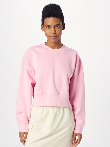 ADIDAS ORIGINALS Sweatshirt 'Adicolor Essentials' i rosa: framsida
