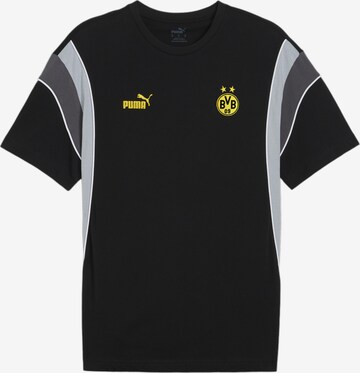 PUMA - Camisa funcionais 'BVB FtblArchive' em preto: frente