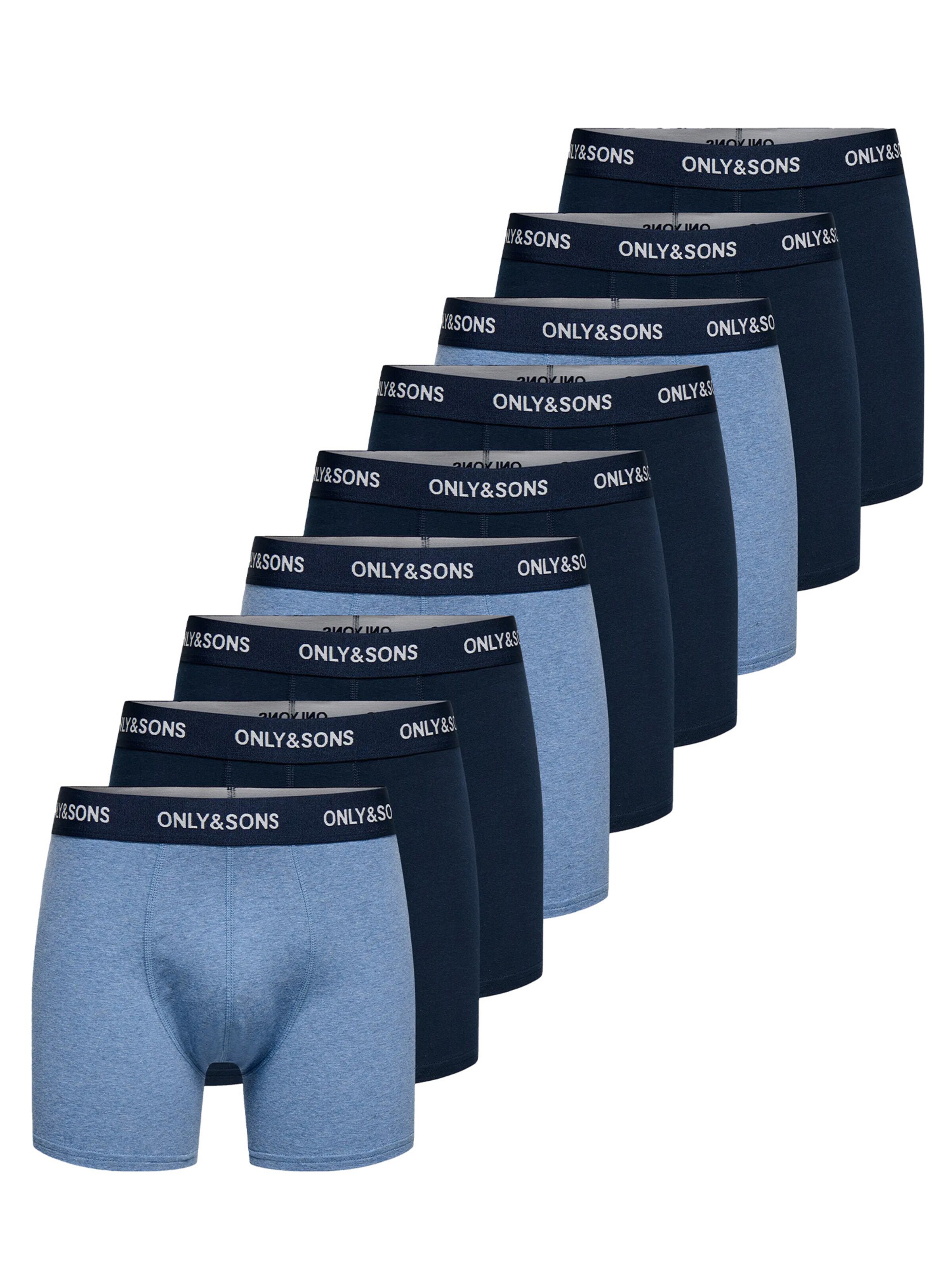 Only & Sons Boxershorts 'ONSFITZ SOLID BOXER'‌‌ in Blau: Vorderseite