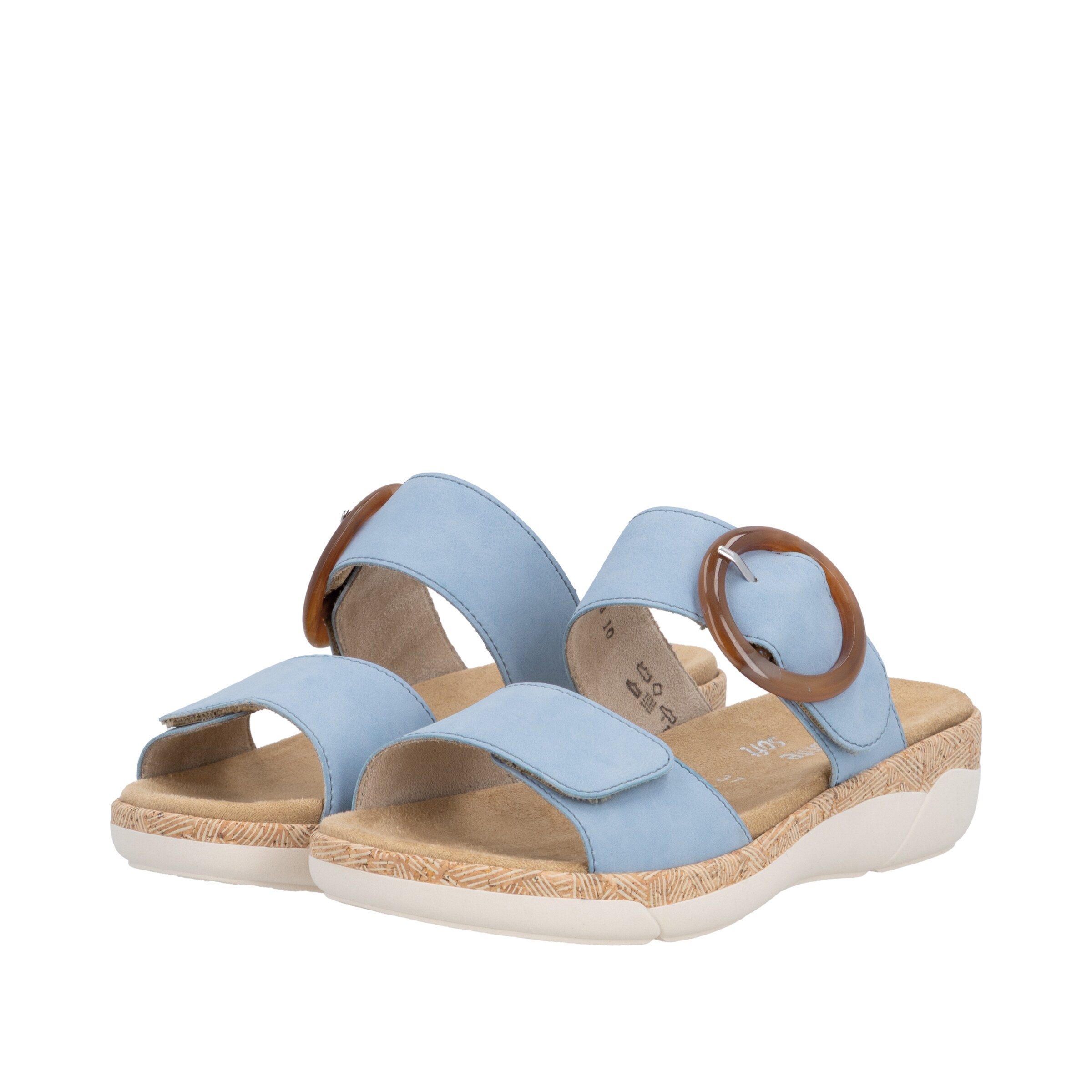 REMONTE Mules 'R6858' in Blue: front