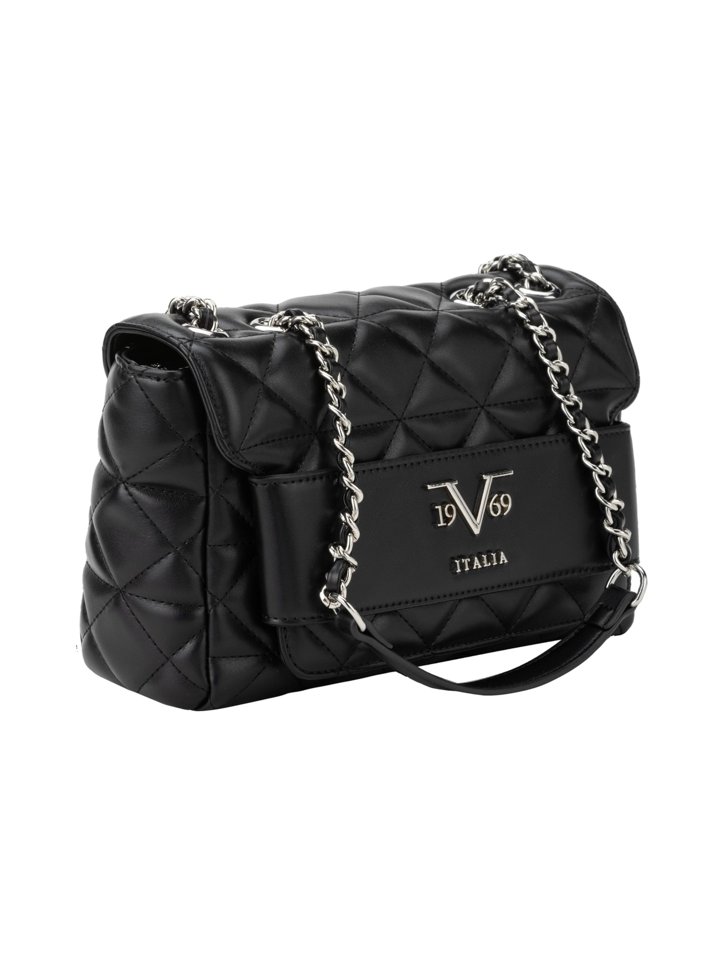 19V69 ITALIA Axelremsväska 'Gaia Silver' i svart