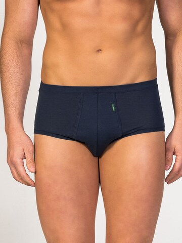 zd ZERO DEFECTS Slip 'Senior Fly Front Brief' in Blau: Vorderseite
