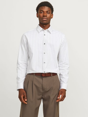 Jacks & Jones Regular Fit Hemd 'Herren Langarm Hemd'‌‌‌‌‌‌‌‌ in Weiß