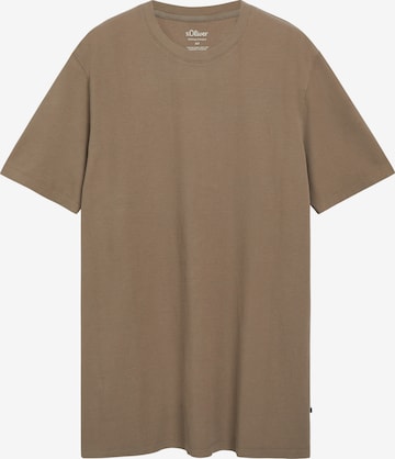 s.Oliver Men Big Sizes T-Shirt in Braun: Vorderseite