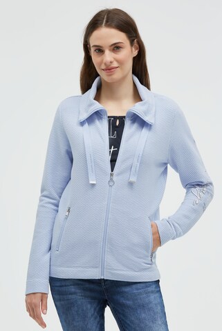 Soccx Zip-Up Hoodie in Blue: front