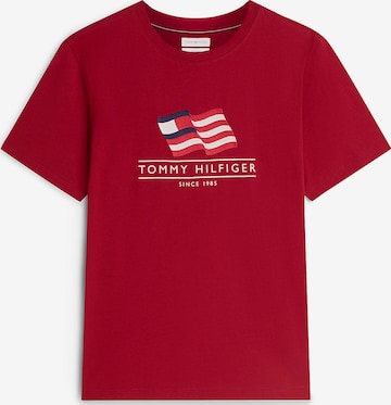T-Shirt TOMMY HILFIGER en rouge : devant