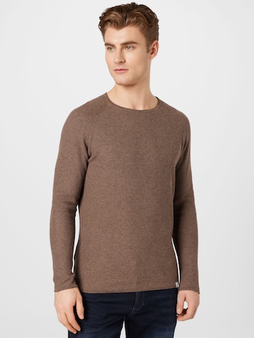 NOWADAYS Pullover 'Honeycomb' in Braun: predná strana