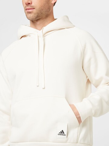 ADIDAS SPORTSWEAR Αθλητική μπλούζα φούτερ 'Lounge Fleece' σε λευκό