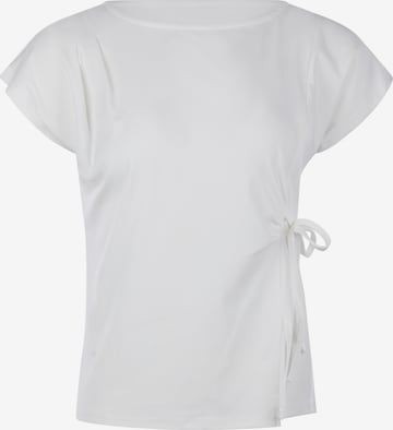 T-shirt usha BLACK LABEL en blanc : devant