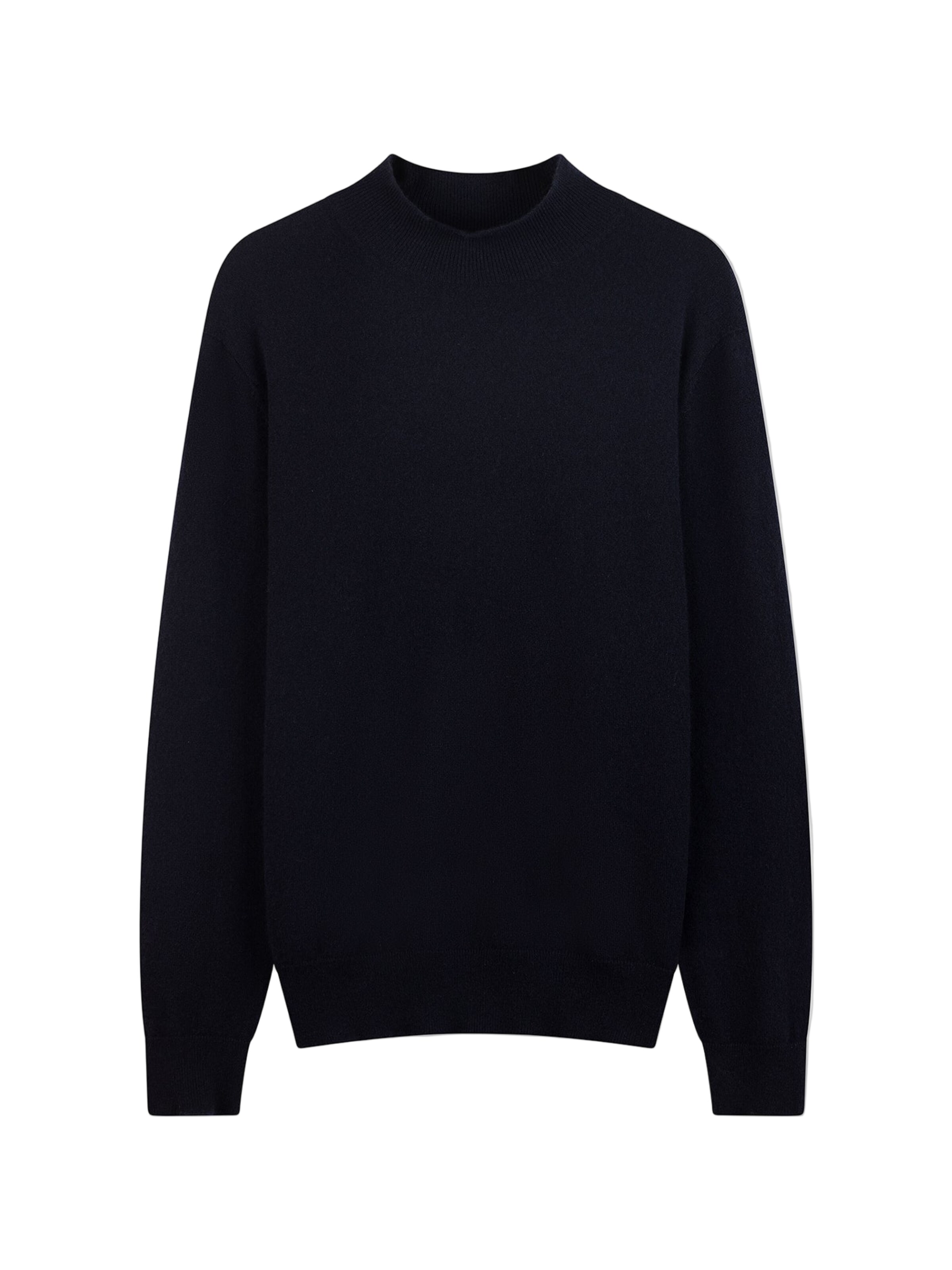 GOBI Cashmere Sweater 'Timeless Mock' in Blue: front