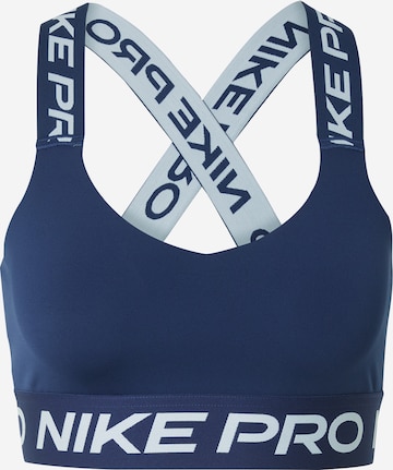 NIKE Bustier Biustonosz sportowy w kolorze niebieski: przód
