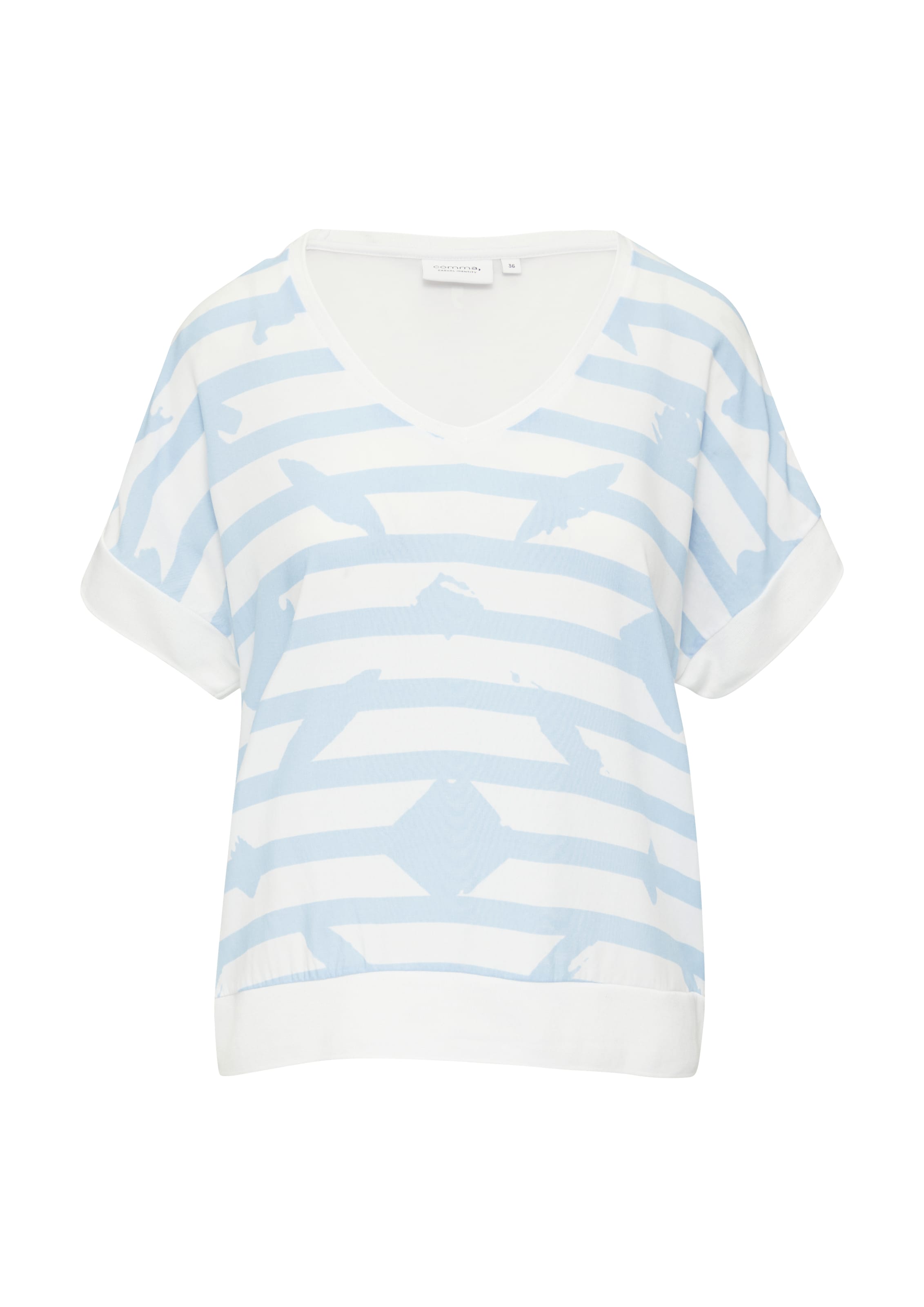 comma casual identity T-Shirt in Blau: Vorderseite