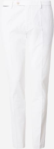 Hackett London Слим фит Панталон с ръб в бяло: отпред