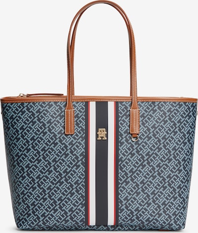 TOMMY HILFIGER Ostoskassi 'Monoplay' värissä marine / opaali / konjakki / valkoinen, Tuotenäkymä