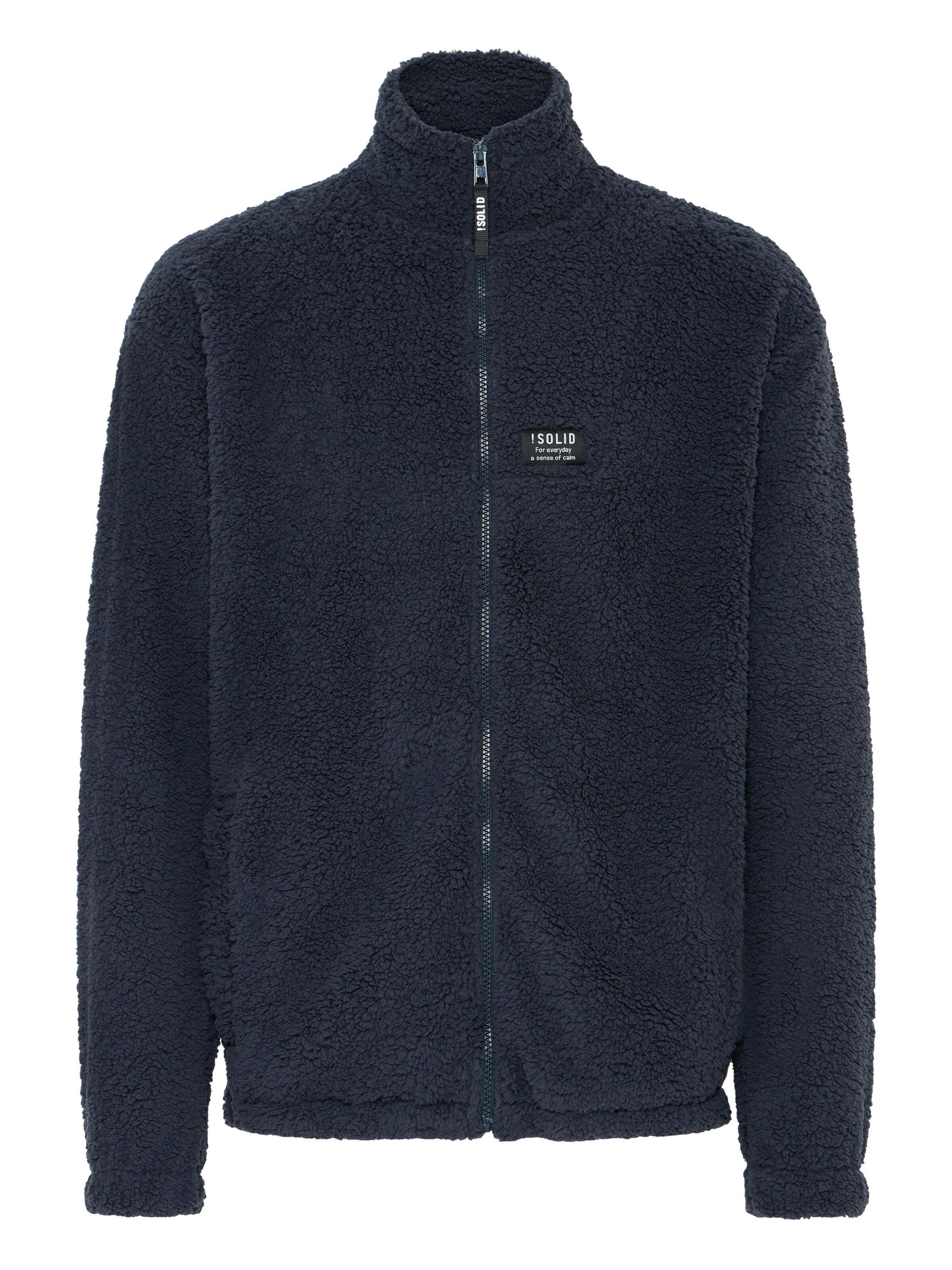 !Solid - Casaco em moletão ' SDPET ' em azul: frente