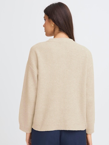 Oxmo Gebreid vest in Beige