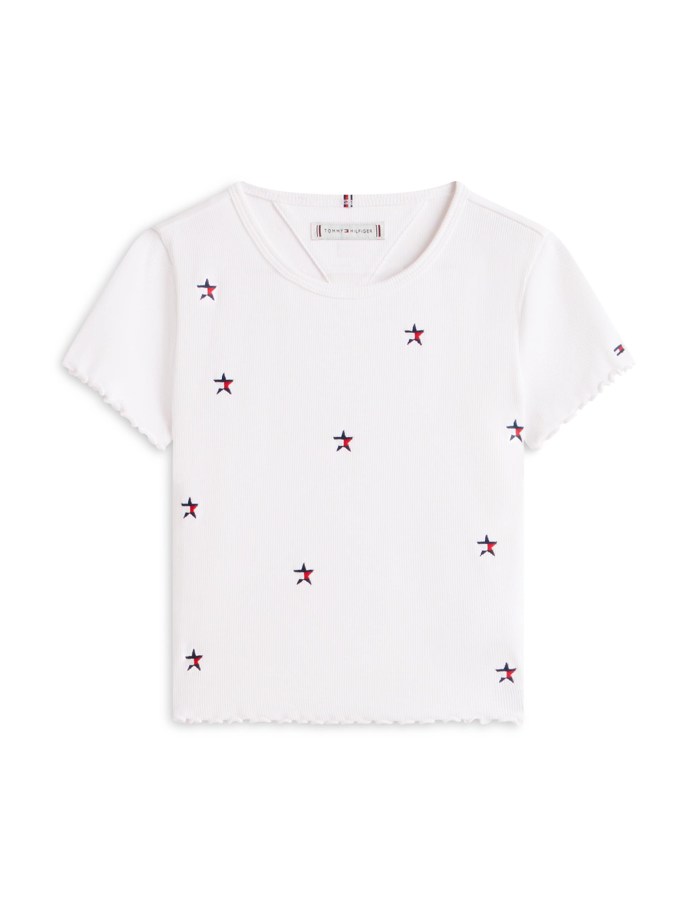 Tricou 'STAR' de la TOMMY HILFIGER pe alb: față