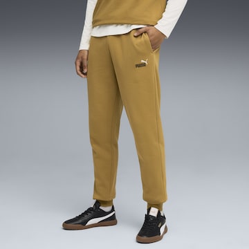 PUMA Tapered Workout Pants 'Essentials 2 No.1' in Brown: front