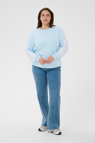 KAFFE CURVE Sweatshirt 'KCMila' in Blue