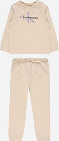 Calvin Klein Jeans Juoksupuku värissä beige: edessä