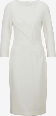 Robe fourreau MADELEINE en blanc : devant