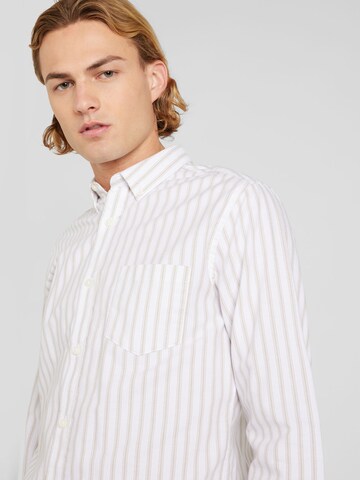 Only & Sons Слим Рубашка 'ALVARO' в Бежевый