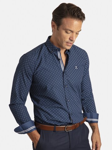 Coupe regular Chemise 'Luba' Sir Raymond Tailor en bleu