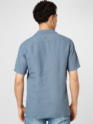 NN07 - Regular Fit Camisa 'Miyagi' em azul