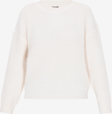 DreiMaster Klassik Pulover | bela barva: sprednja stran