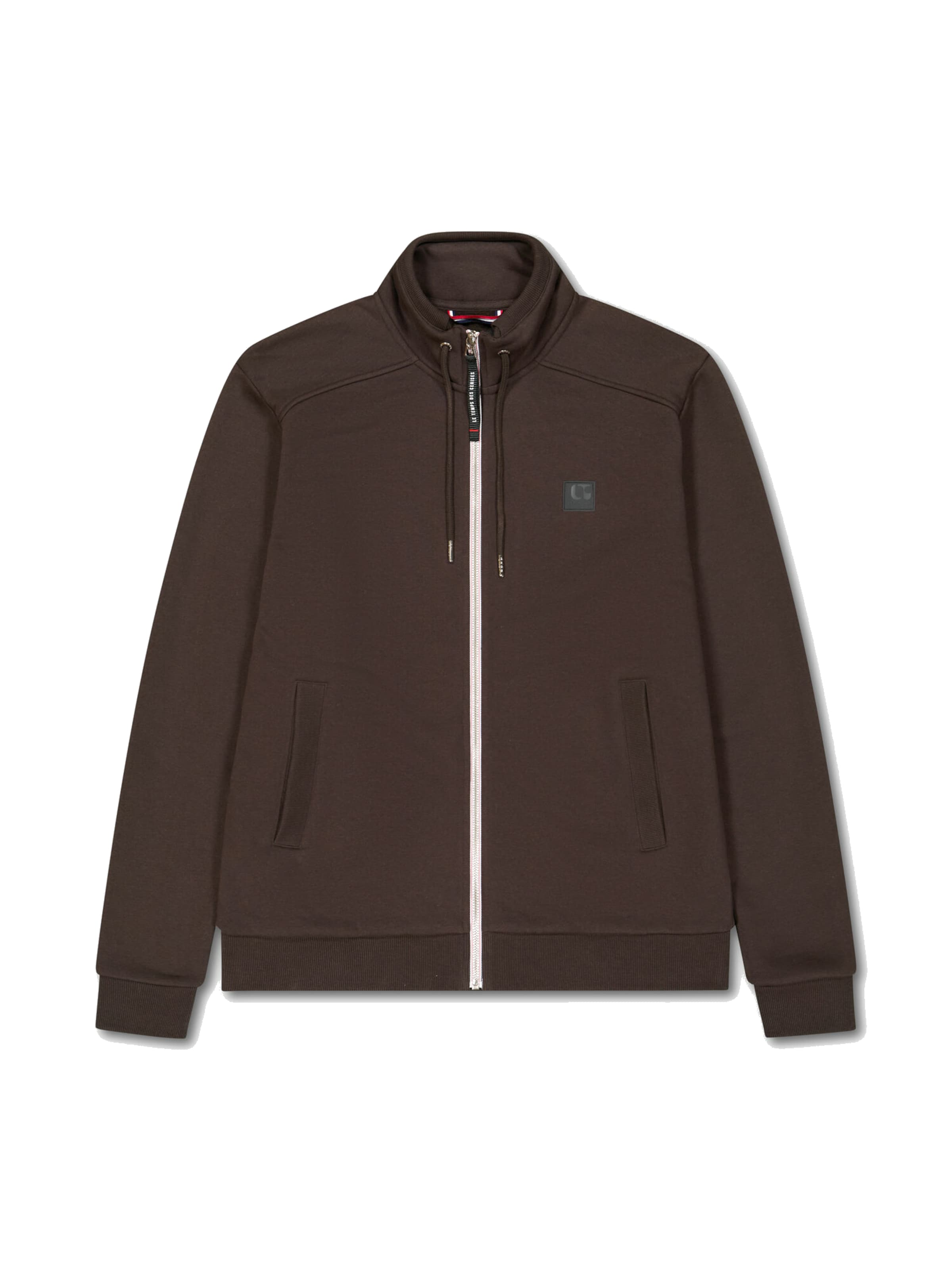 Le Temps Des Cerises Zip-Up Hoodie 'OLAGO' in S in Brown / Grey, Item view