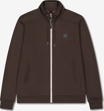 Le Temps Des Cerises Sweatvest 'OLAGO' in Bruin: voorkant