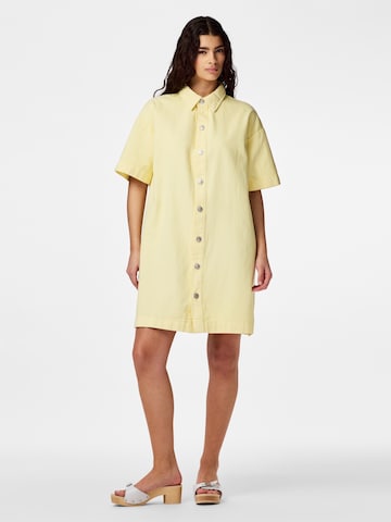 PIECES Shirt Dress 'PCSKY' in Yellow: front