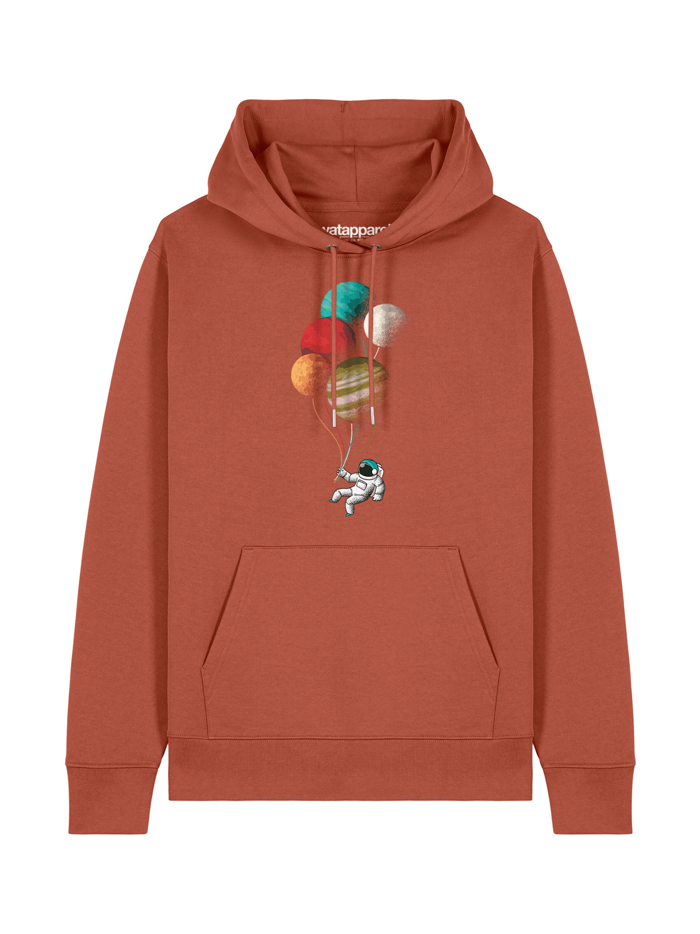 Watapparel Sweatshirt ' Balloon Spaceman ' in Bruin: voorkant