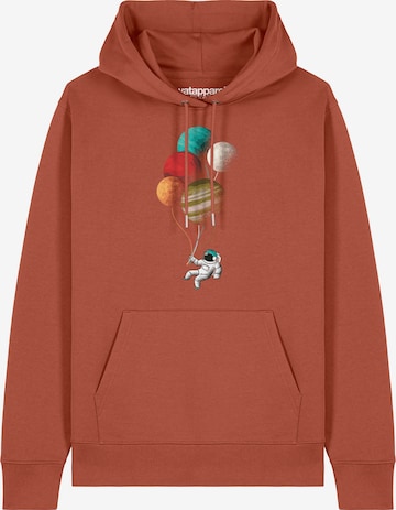 Watapparel Sweatshirt ' Balloon Spaceman ' in Bruin: voorkant
