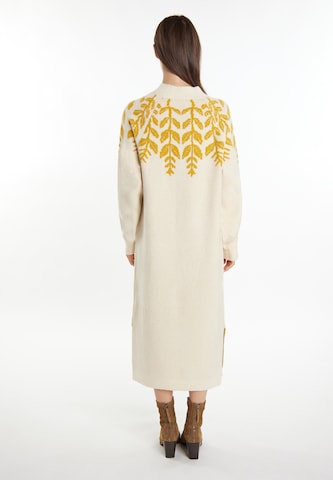 Usha Gebreide jurk 'Lurea' in Beige