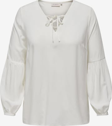 ONLY Carmakoma Blouse in Wit: voorkant