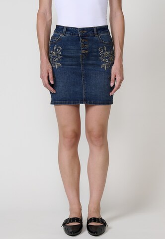 KOROSHI Φούστα σε μπλε: μπροστά