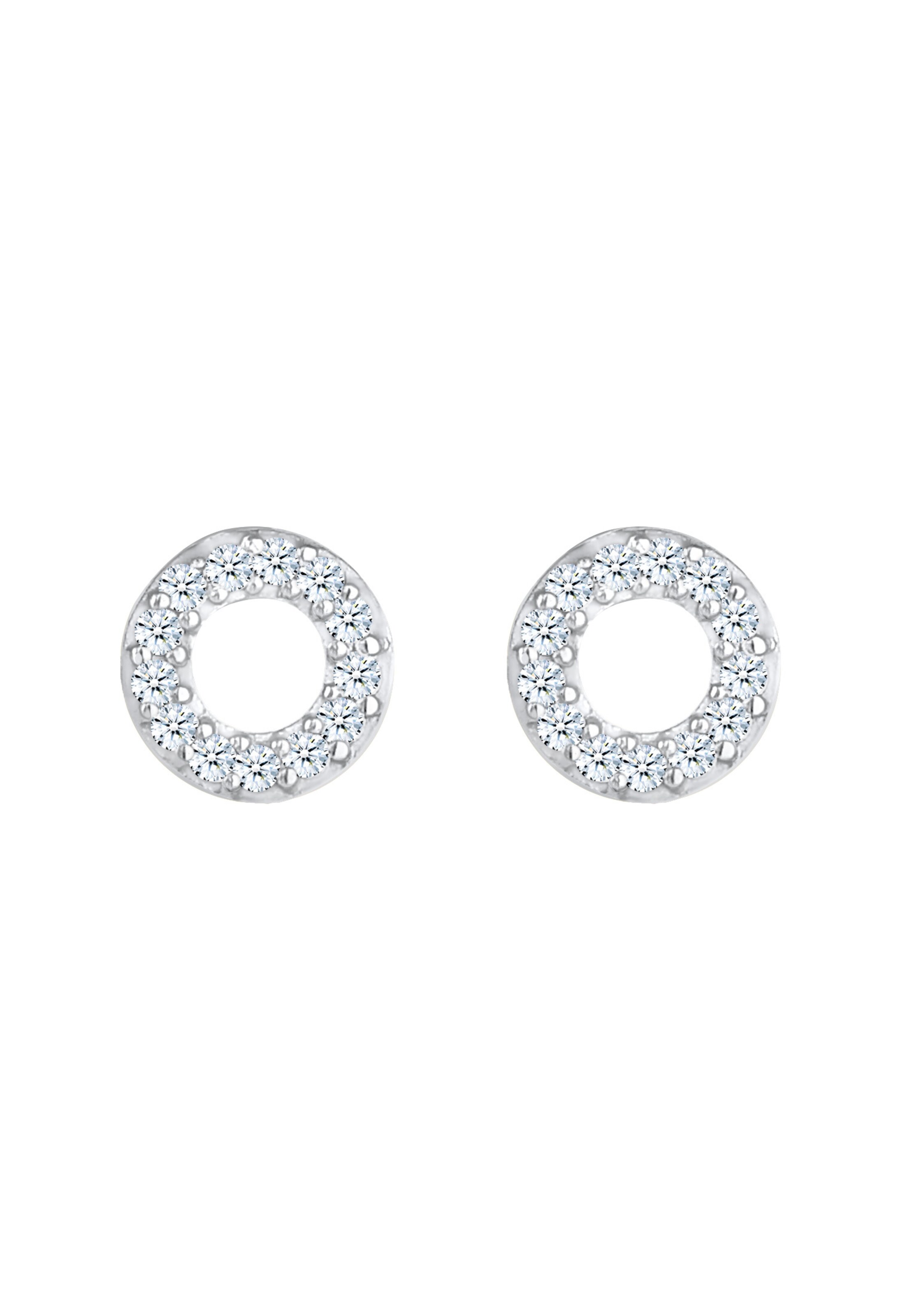 Boucles d'oreilles 'Kreis' Elli DIAMONDS en argent : devant
