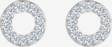 Elli DIAMONDS Earrings 'Kreis' in Silver: front