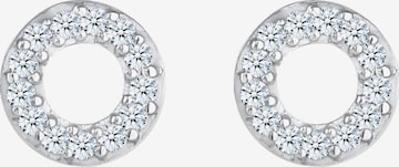 Elli DIAMONDS Earrings 'Kreis' in Silver: front