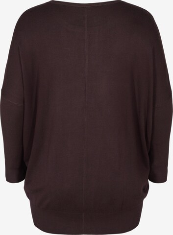 Zizzi Sweater 'CARRIE' in Brown