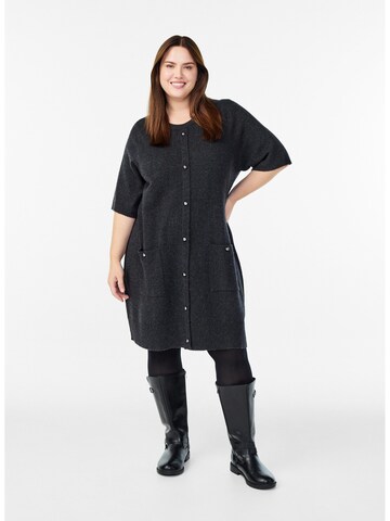 Zizzi Pletena obleka 'Mvista' | siva barva