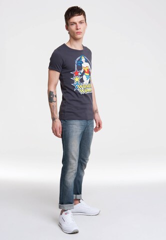 LOGOSHIRT Shirt 'Wonder Woman' in Grey