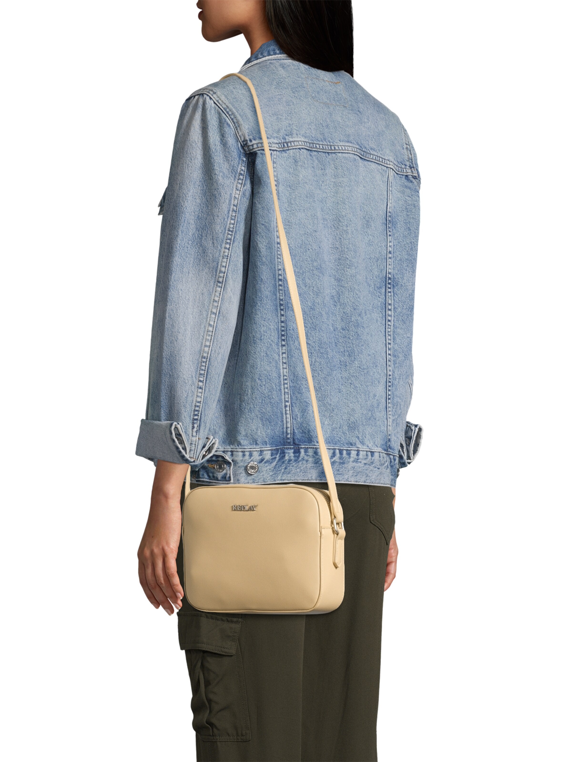 REPLAY Torba na ramię w kolorze beżowy