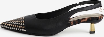 Lola CasademuntCipele s potpeticom i otvorenom petom - crna boja: prednji dio