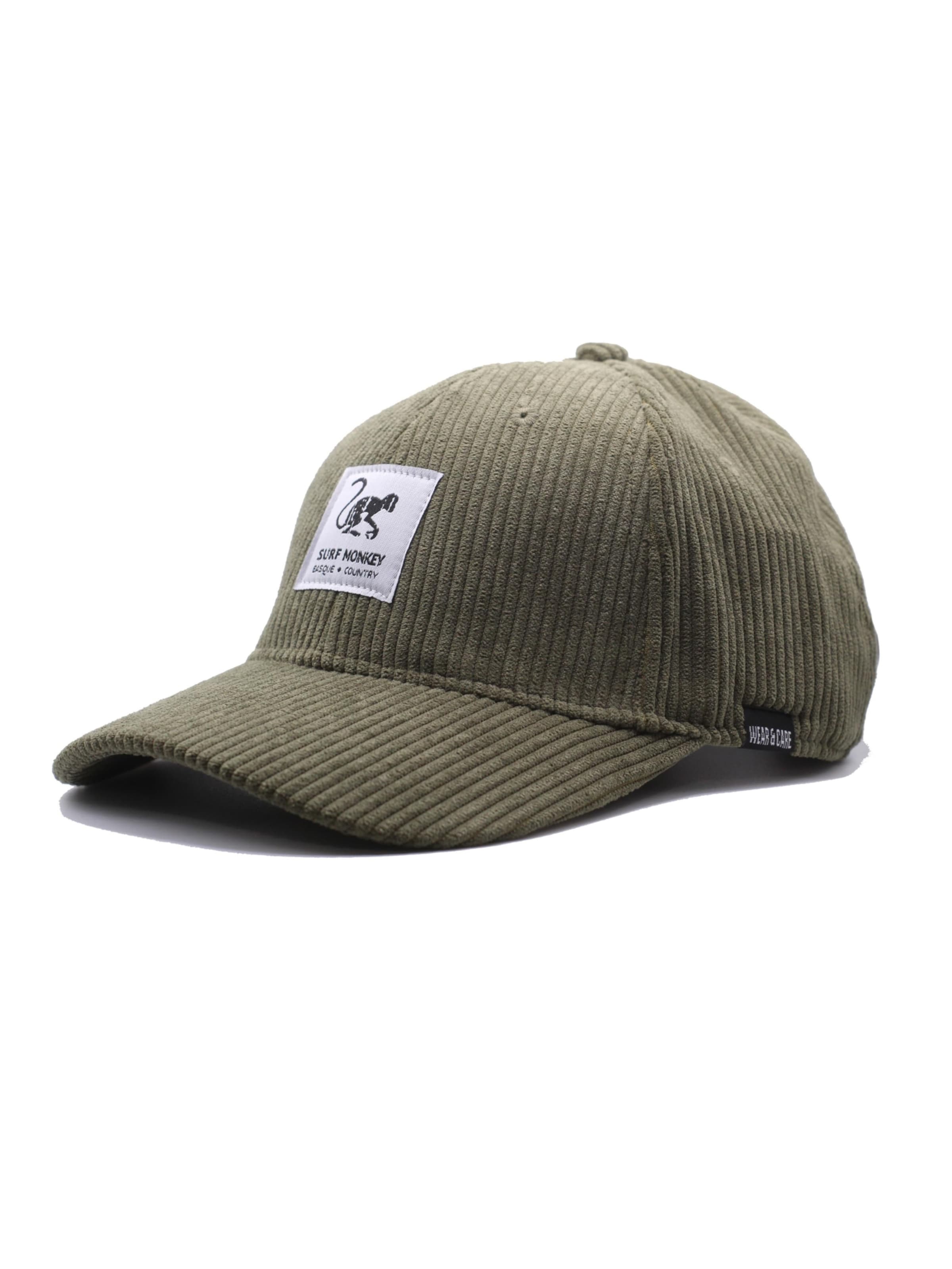 Cappello da baseball sportivo di Surf Monkey in verde: frontale