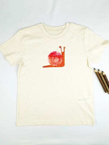 MelaDi Shirt 'Rote Schnecke'‌‌‌‌ in Weiß