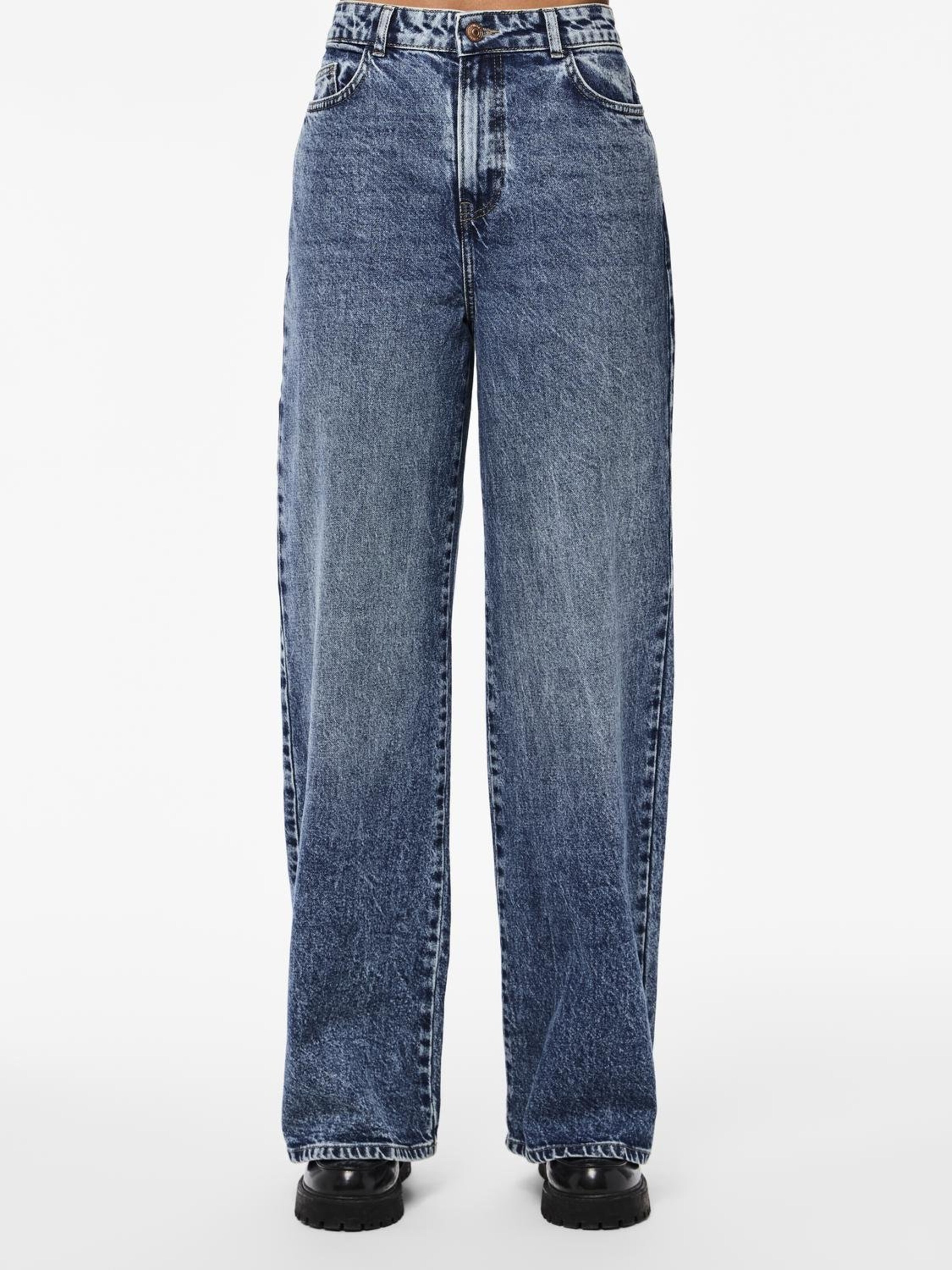 PIECES Wide leg Jeans SELMA in Blue Denim ABOUT YOU