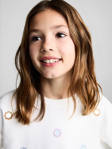 MANGO KIDS Collegepaita 'Mirrors' värissä valkoinen