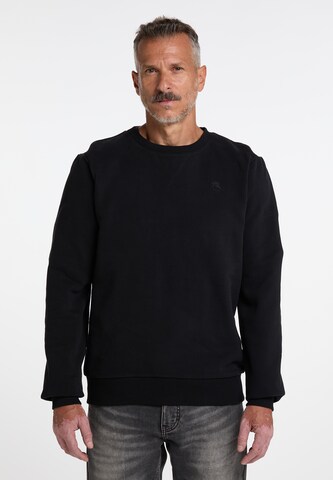 Sweat-shirt Schmuddelwedda en noir : devant